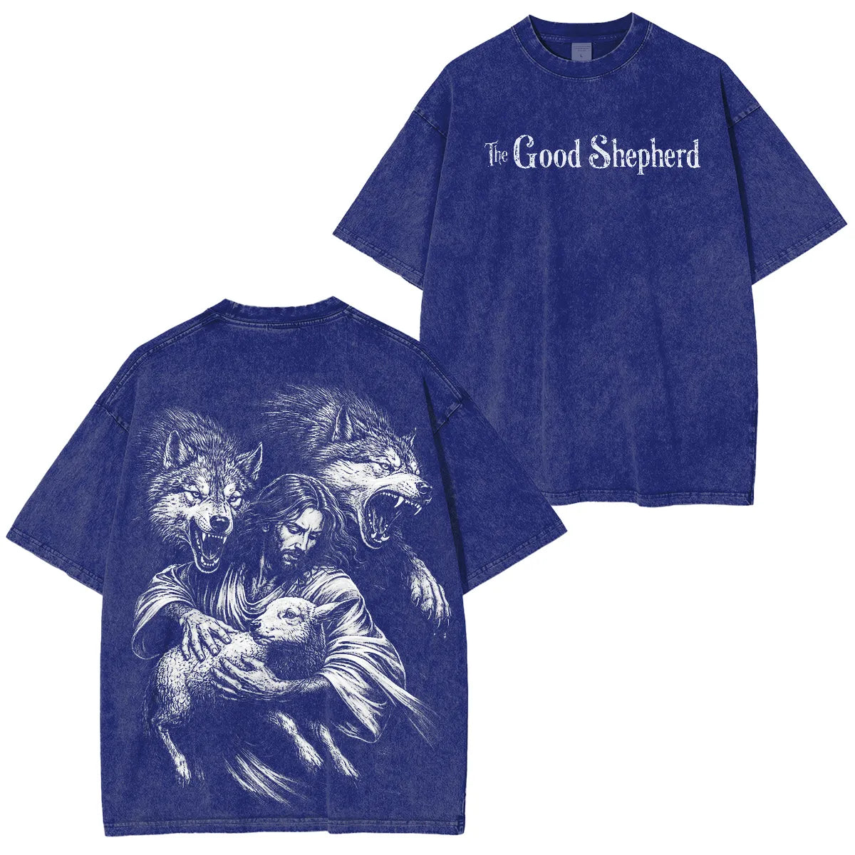The Good ShepherdTM Shadow Wolf Vintage Washed Unisex T-Shirt