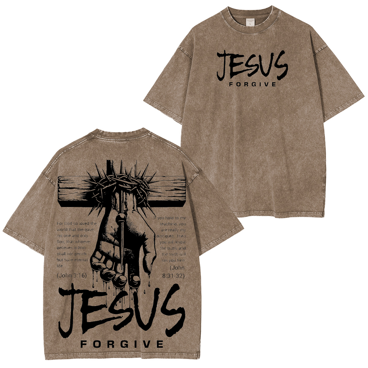 Jesus Forgive Vintage Washed Unisex T-Shirt