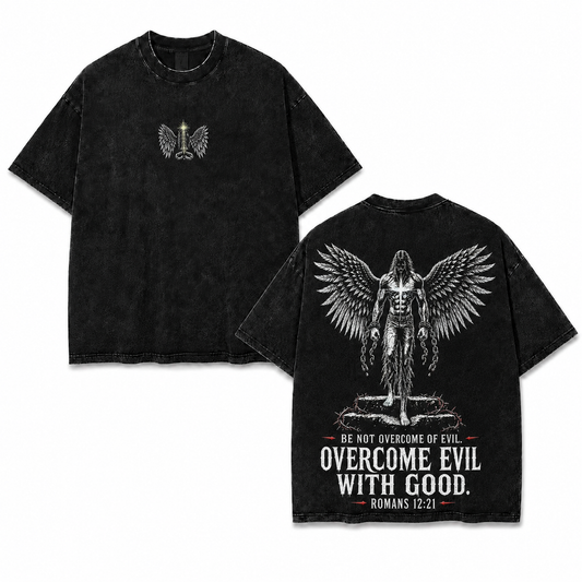 Overcome Evil With Good Angel Washed T-Shirt/Crewneck/Hoodie