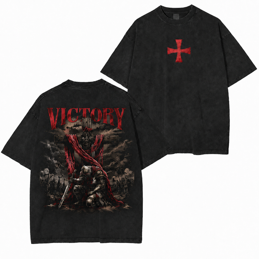 Victory Through Faith Vintage Knight Washed T-Shirt/Crewneck/Hoodie
