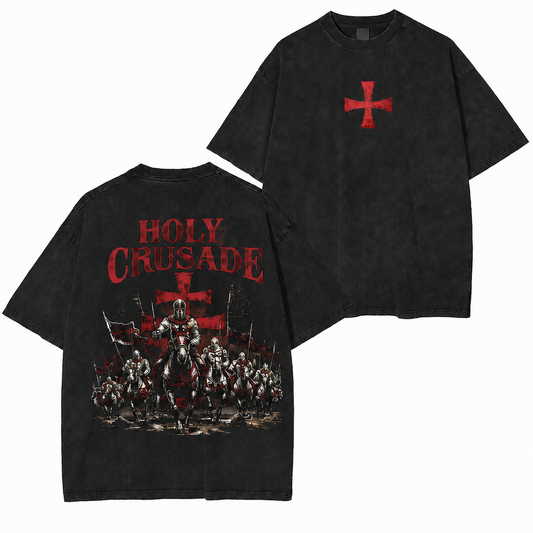 Holy Crusade Vintage Knight Washed T-Shir/Crewneck/Hoodie