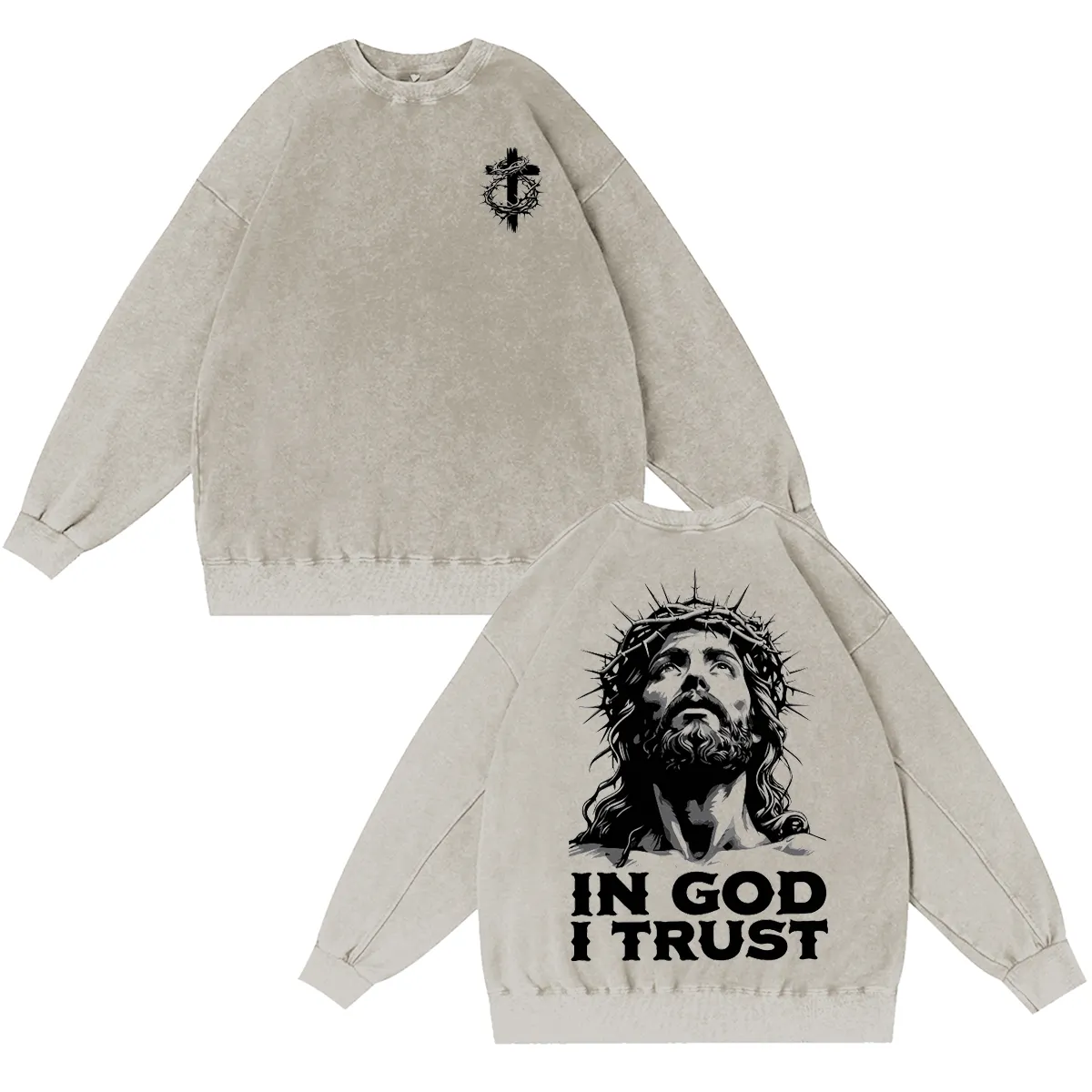 Christus Vincit, Christus Regnat, Christus Imperat  Washed T-shirt/Crewneck/Hoodie