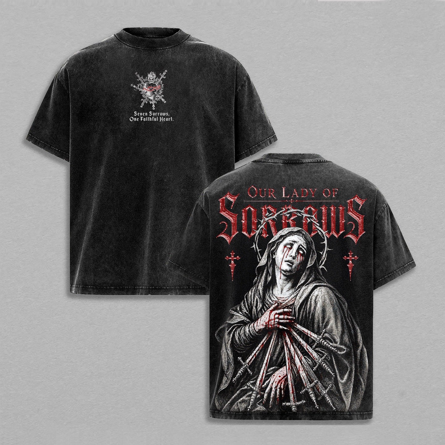 Our Lady of Sorrows Washed Unisex T-Shirt