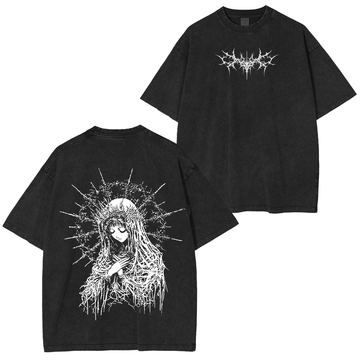 Gothic Angel Washed Unisex T-Shirt