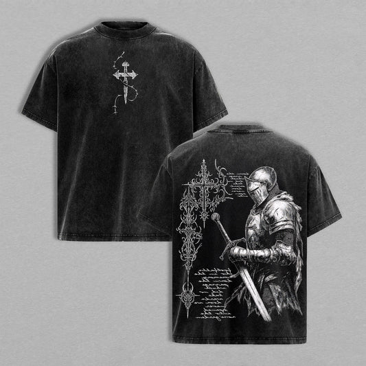 Crusader Knight Vintage Washed T-Shirt