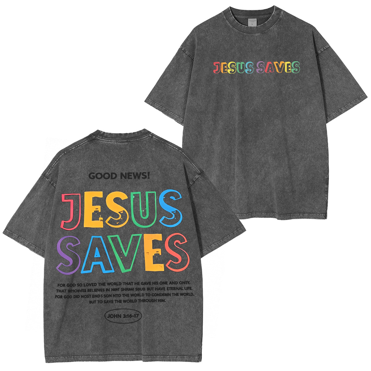 Christian Jesus Bible Verse Washed Unisex T-Shirt