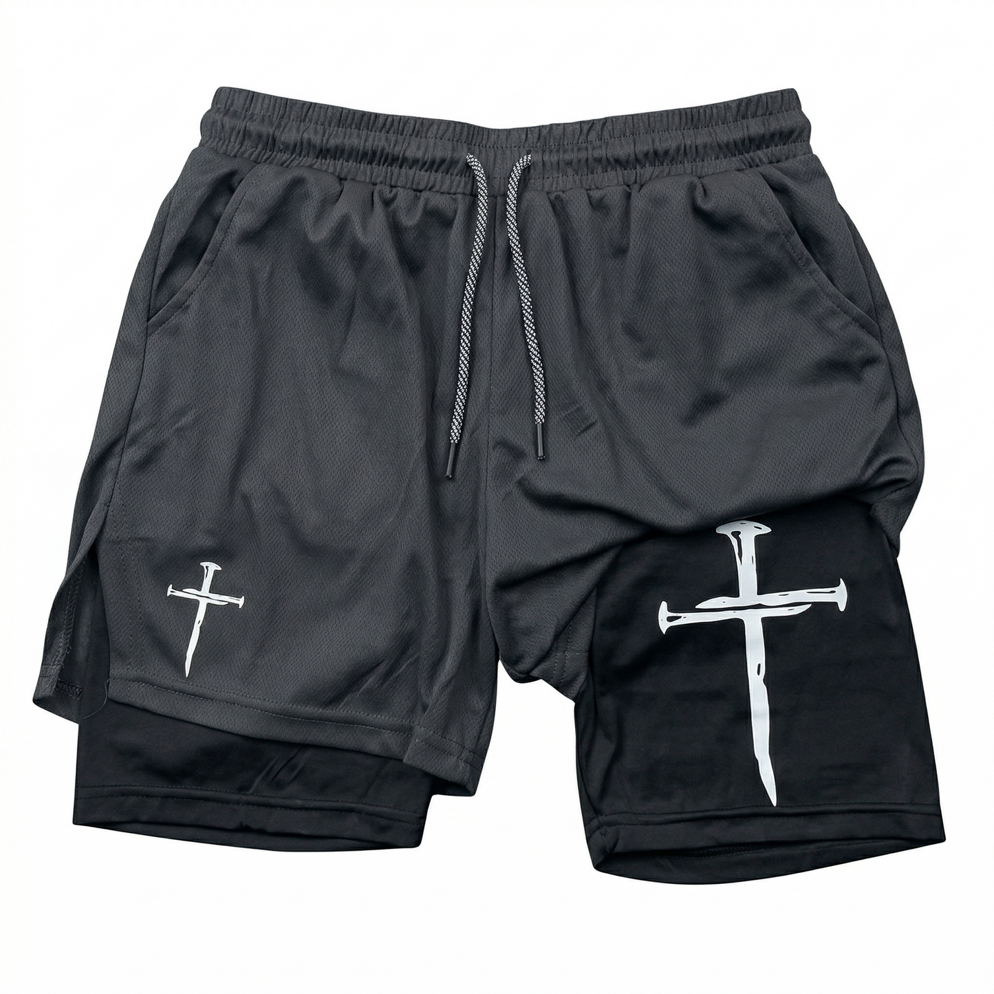 Jesus' crucifixion Workout Shorts