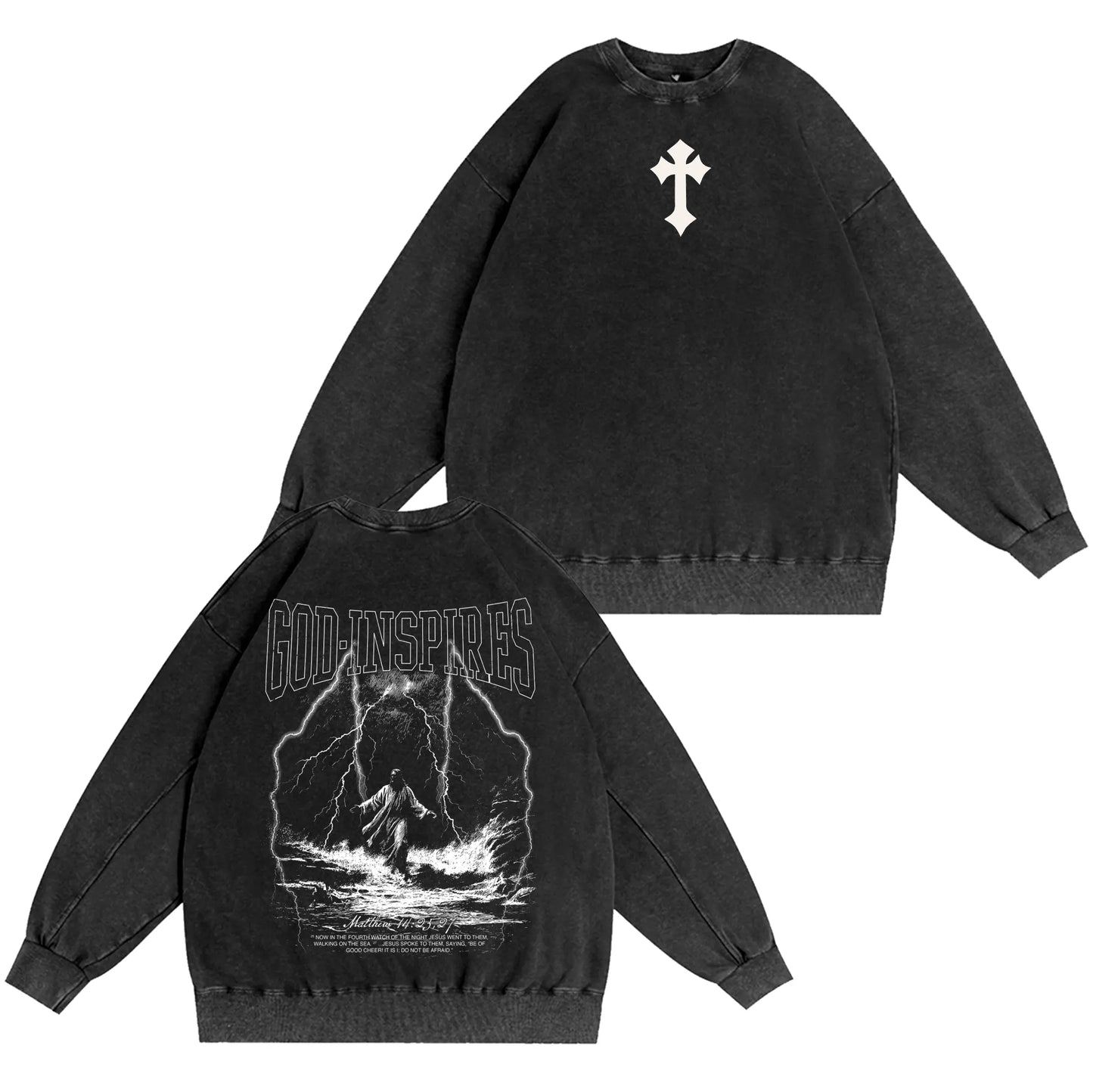 God Inspires Walk in Faith Washed T-shirt/Crewneck/Hoodie