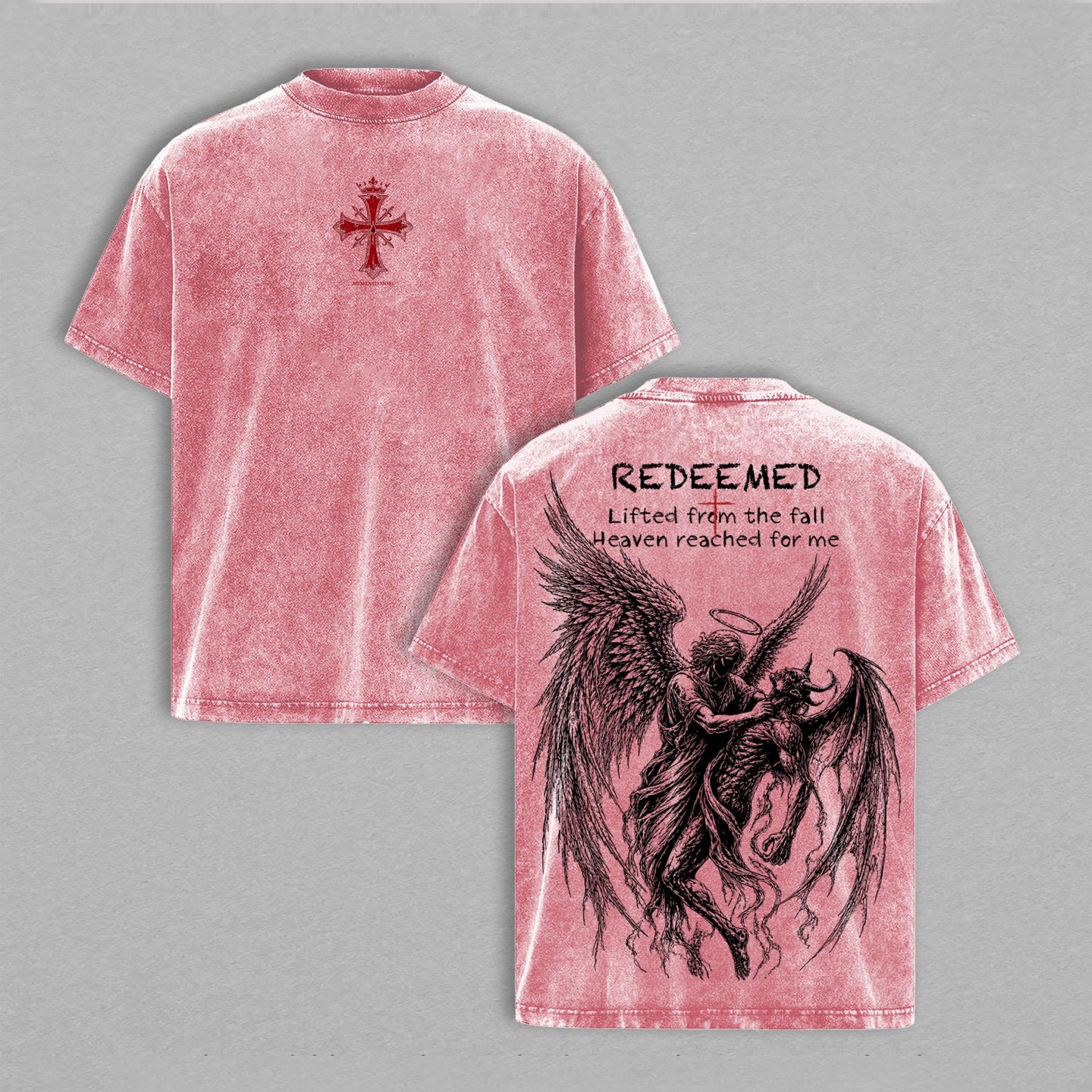 Redeemed Angel Vintage Washed Christian T Shirt