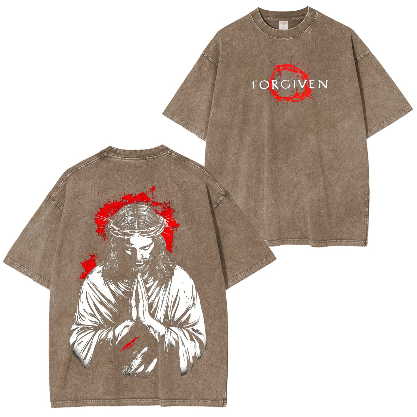 Forgiven,Vintage Jesus Christ Washed T-shirt/Crewneck/Hoodie