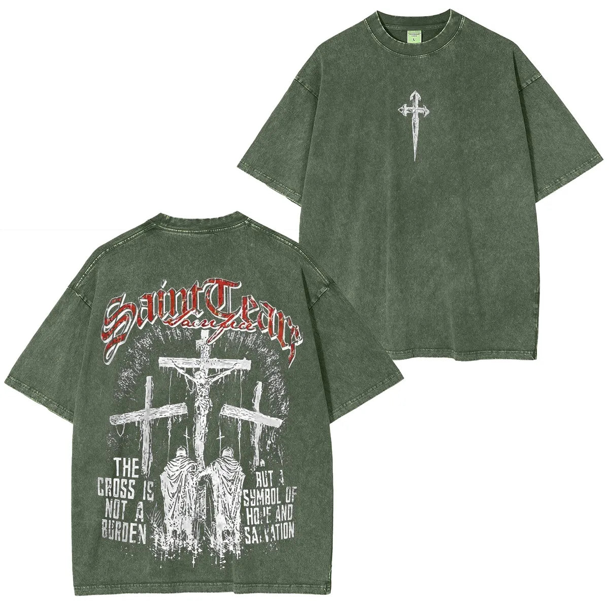 Cross of Salvation Vintage Washed Christian T-Shirt