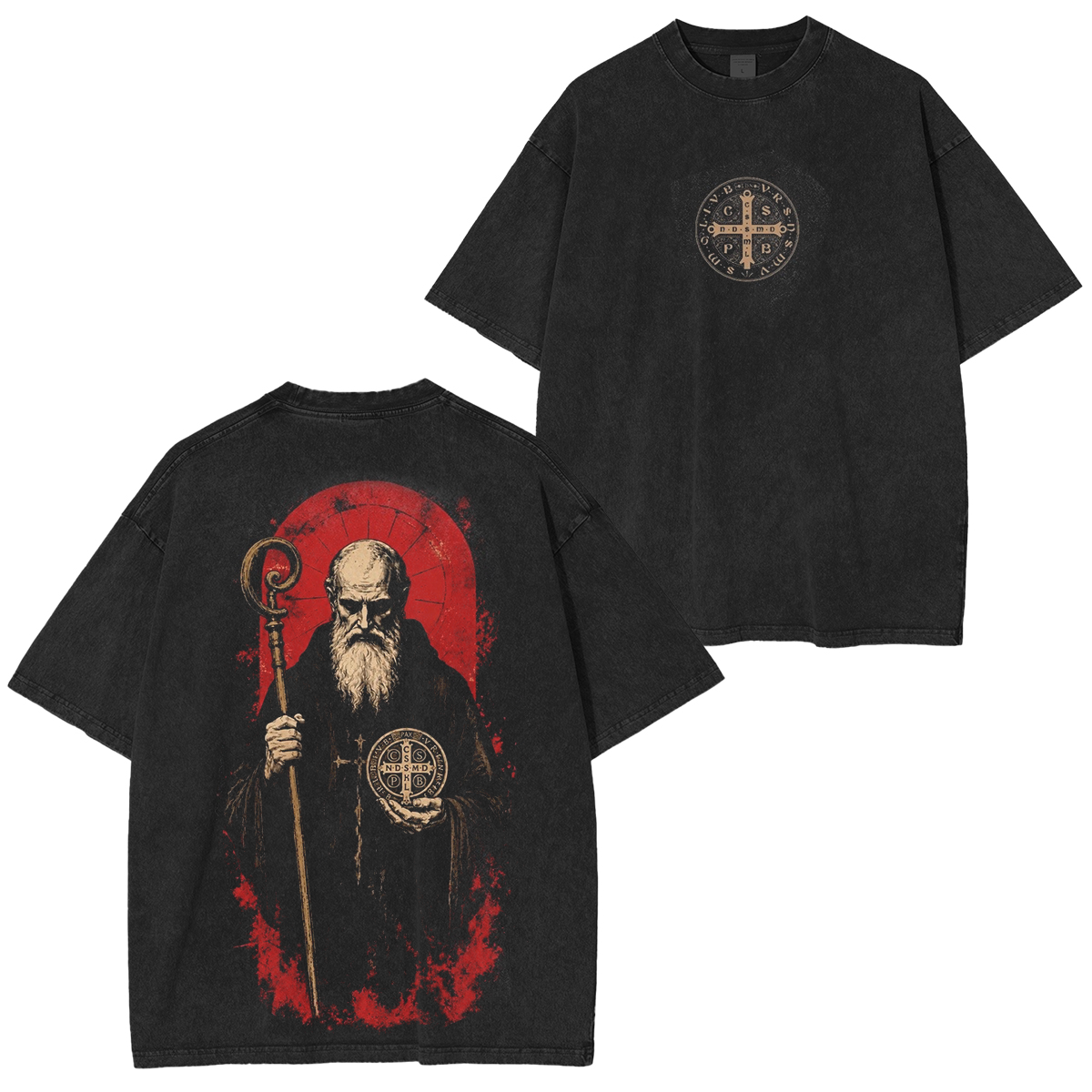 Saint Benedict Guardian Vintage Washed Tee
