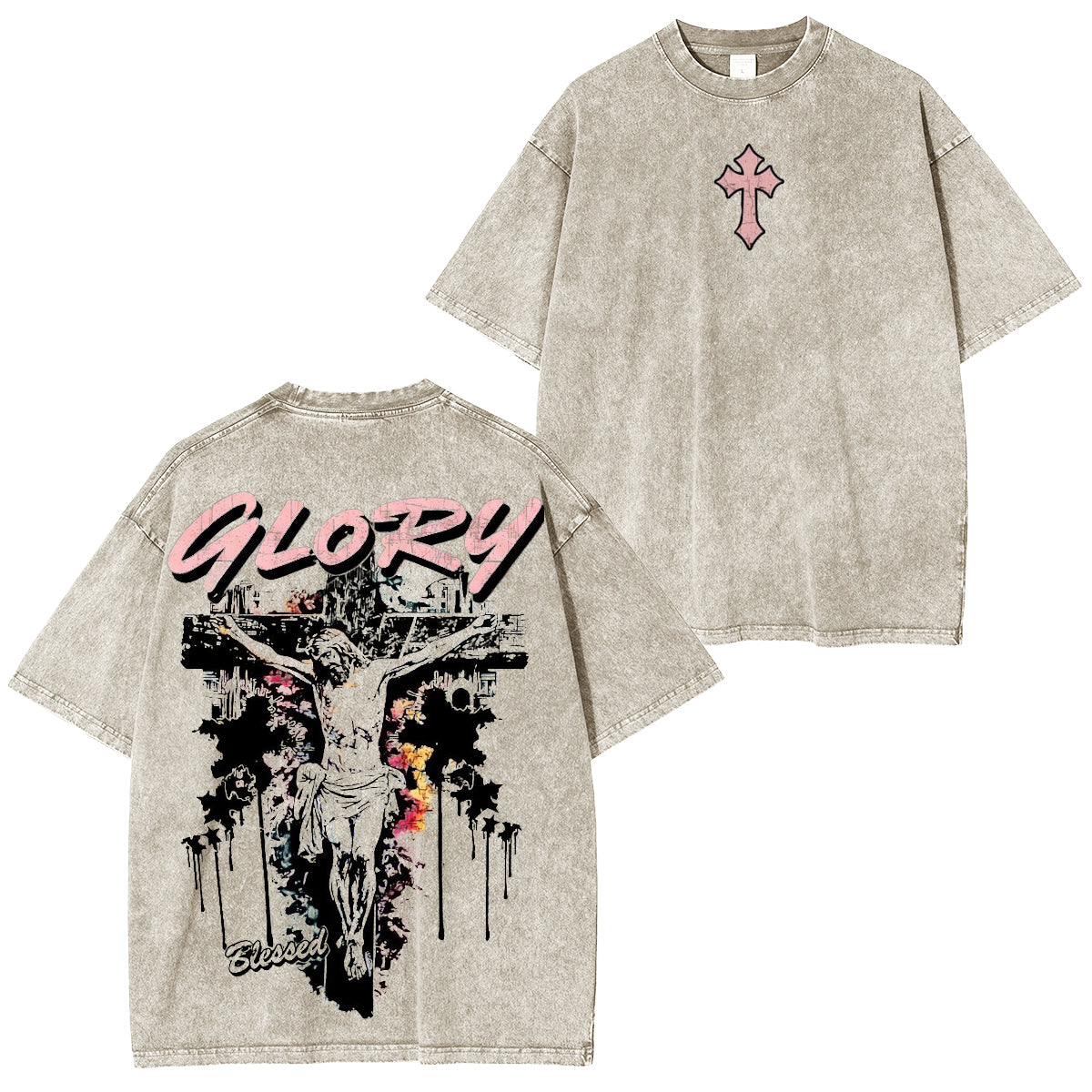 JesusChrist FaithOverFear-Sacrifice that changed everything Washed Unisex T-Shirt