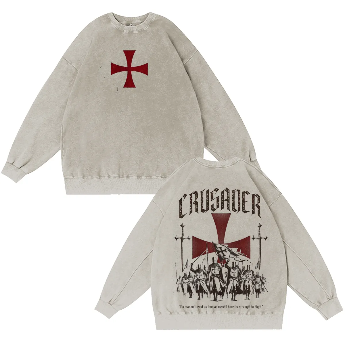 Crusader Knight Washed T-shirt/Crewneck/Hoodie
