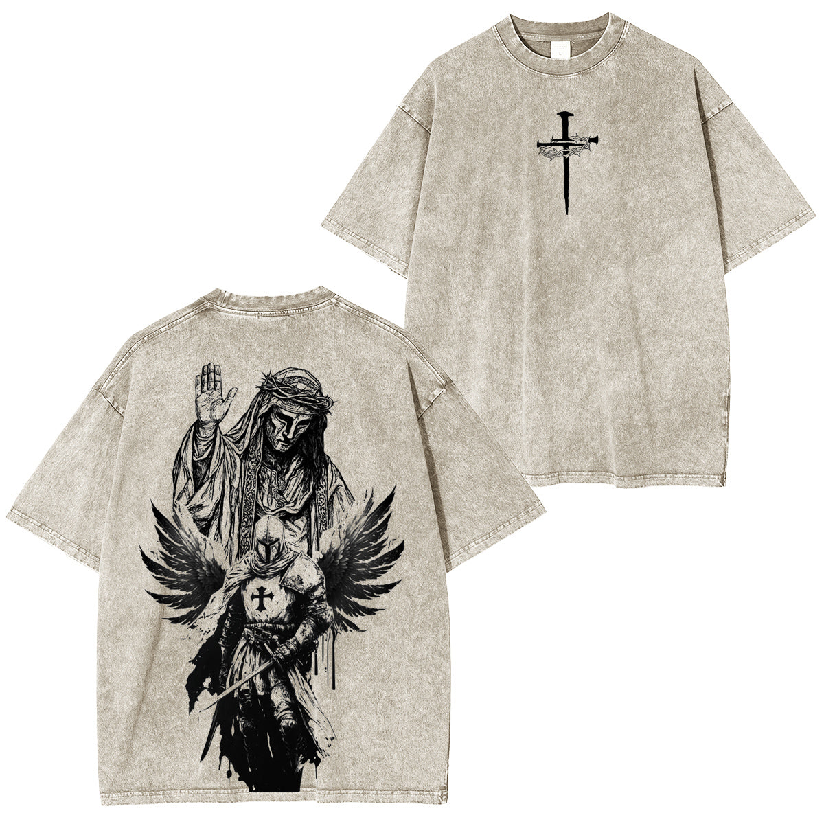 Angel Knight Washed Unisex T-Shirt