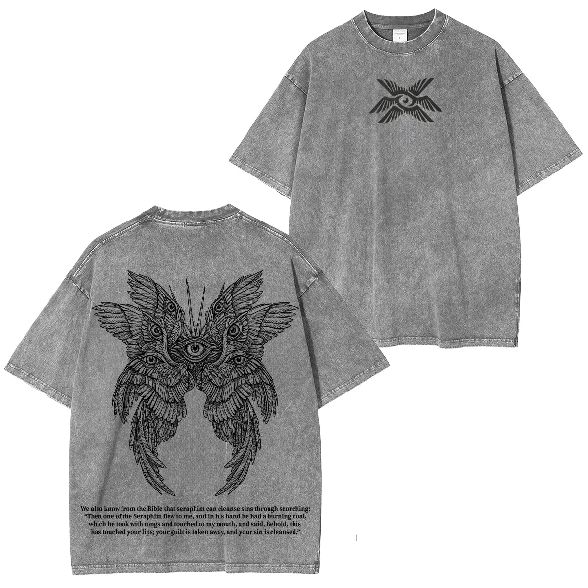 Seraphim Angel Divine Wings : Seraphim can cleanse sins through burning Washed Unisex T-Shirt