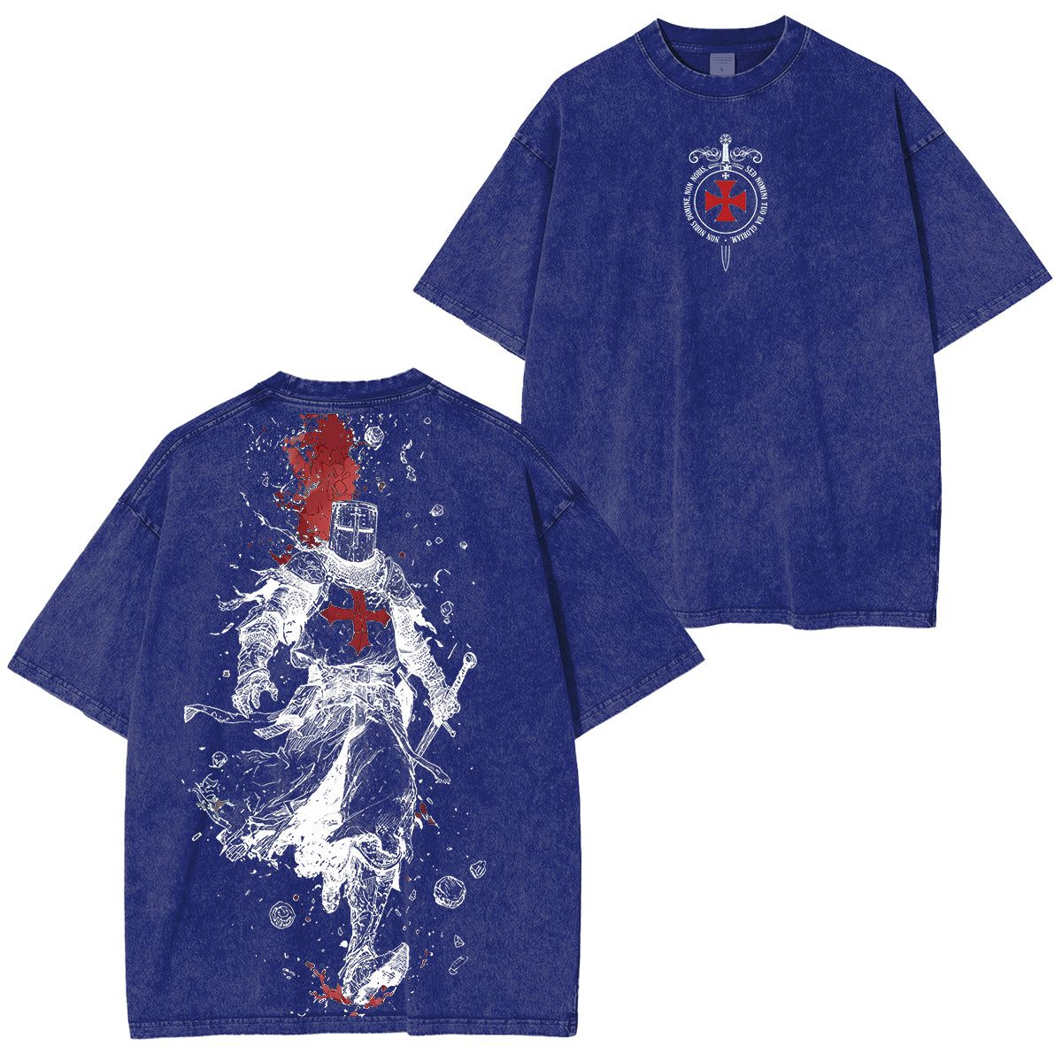 Crusader Knight Washed Unisex T-Shirt