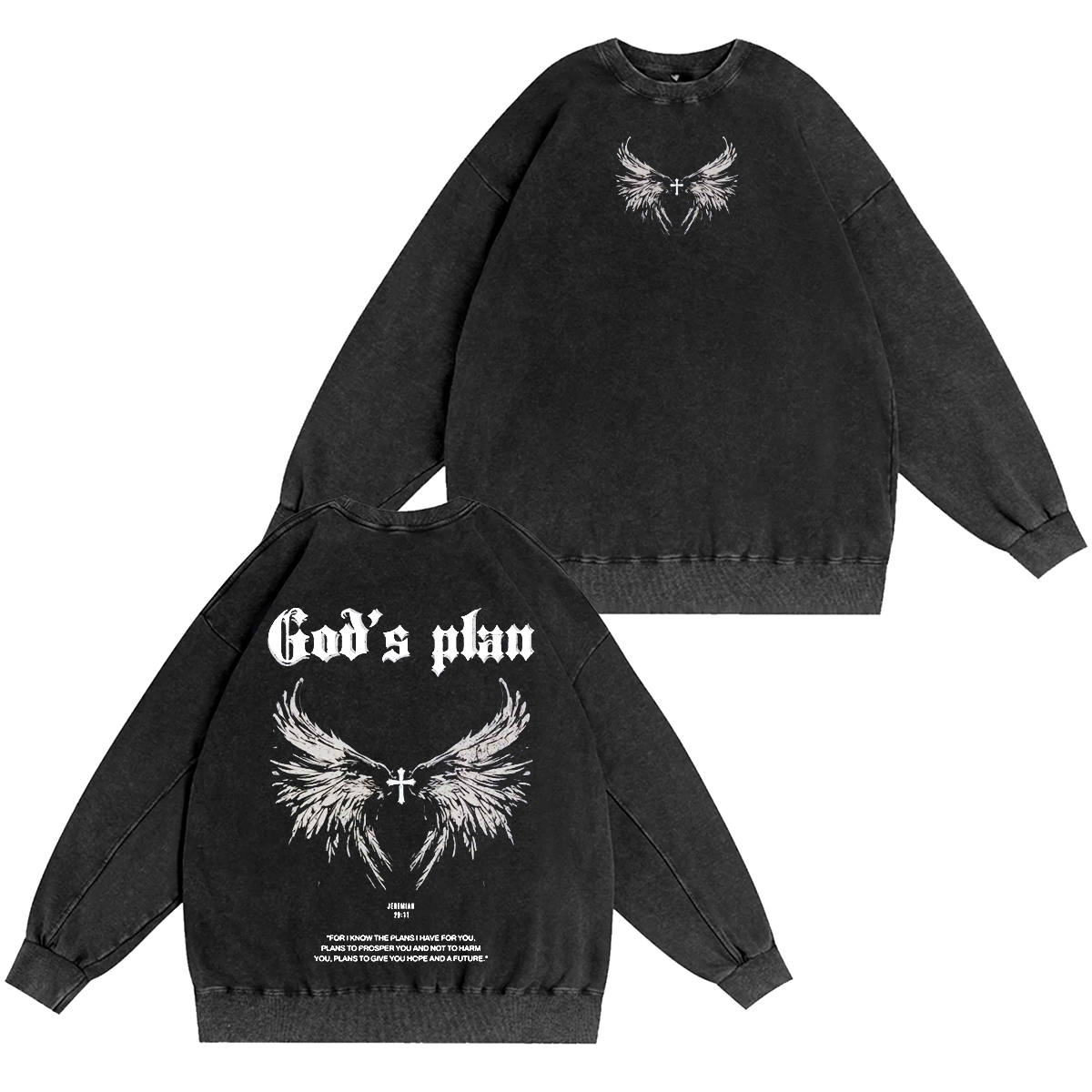 “God’s plan” Washed T-shirt/Crewneck/Hoodie