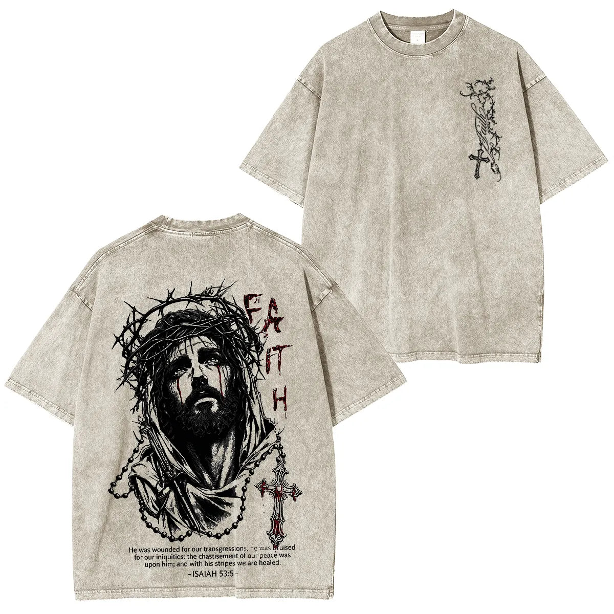 By His Stripes Vintage Washed Faith Tee