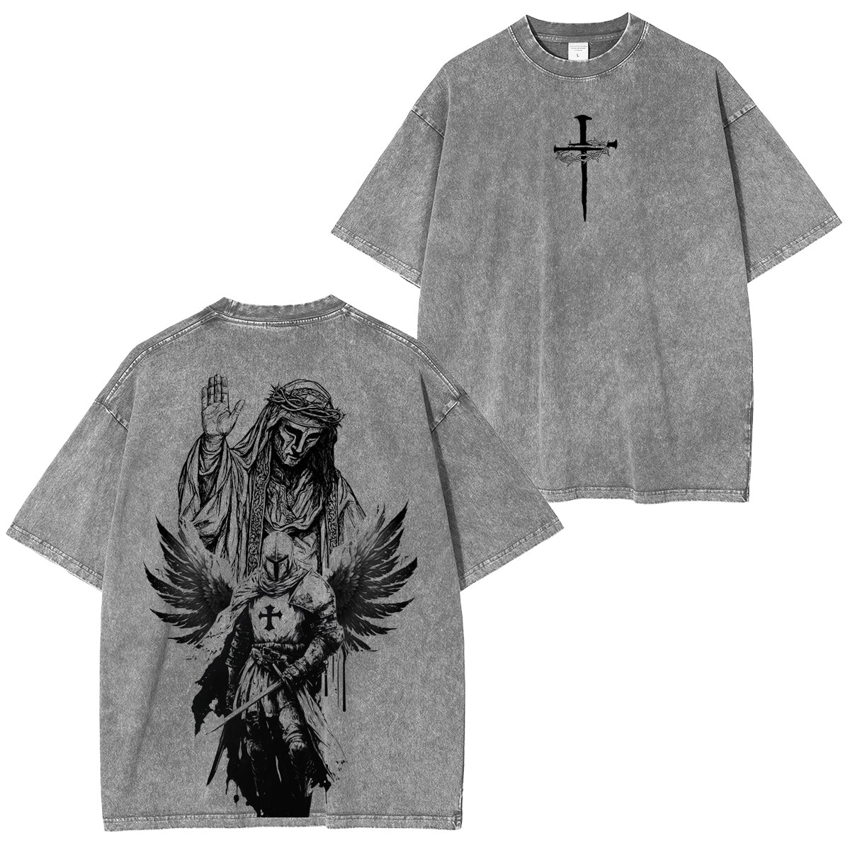 Angel Knight Washed Unisex T-Shirt