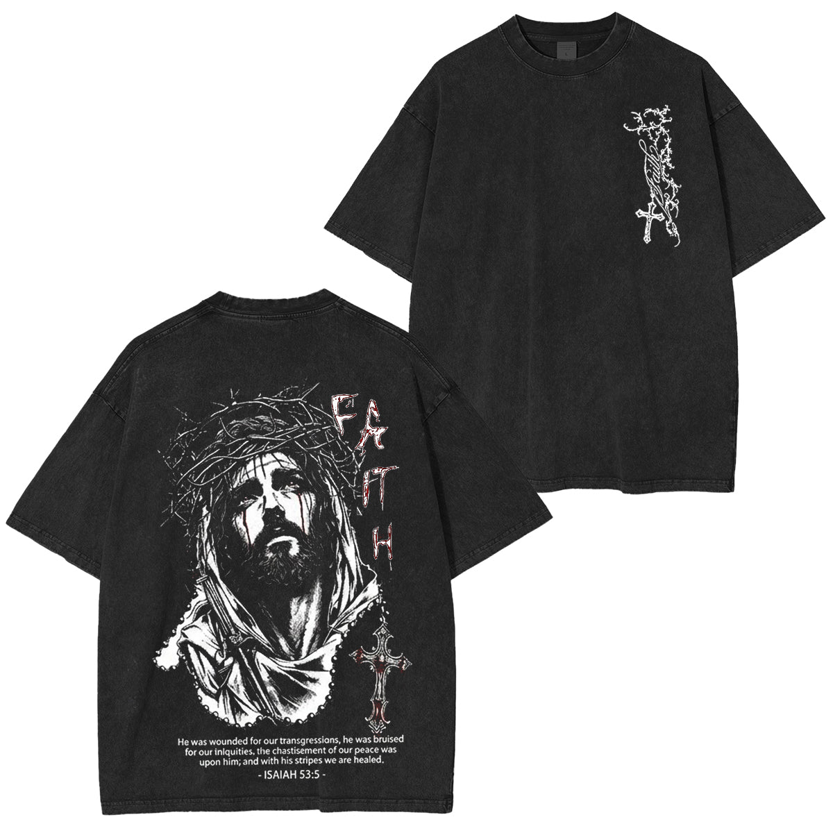 By His Stripes Vintage Washed Faith Tee