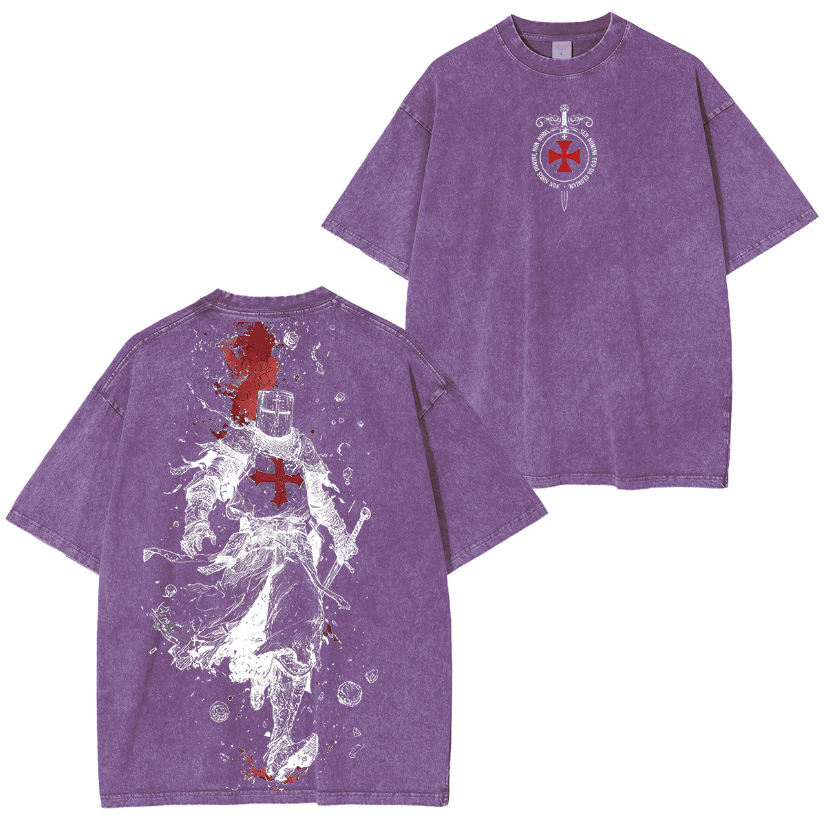 Crusader Knight Washed Unisex T-Shirt