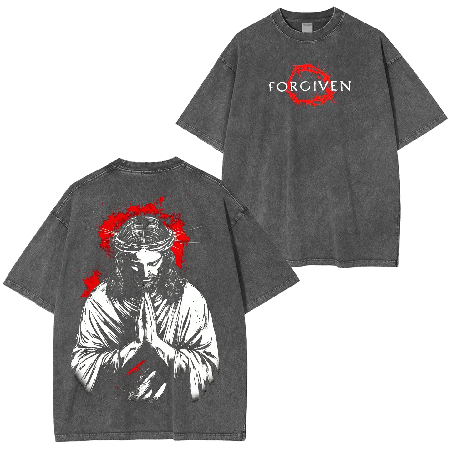 Forgiven,Vintage Jesus Christ Washed T-shirt/Crewneck/Hoodie