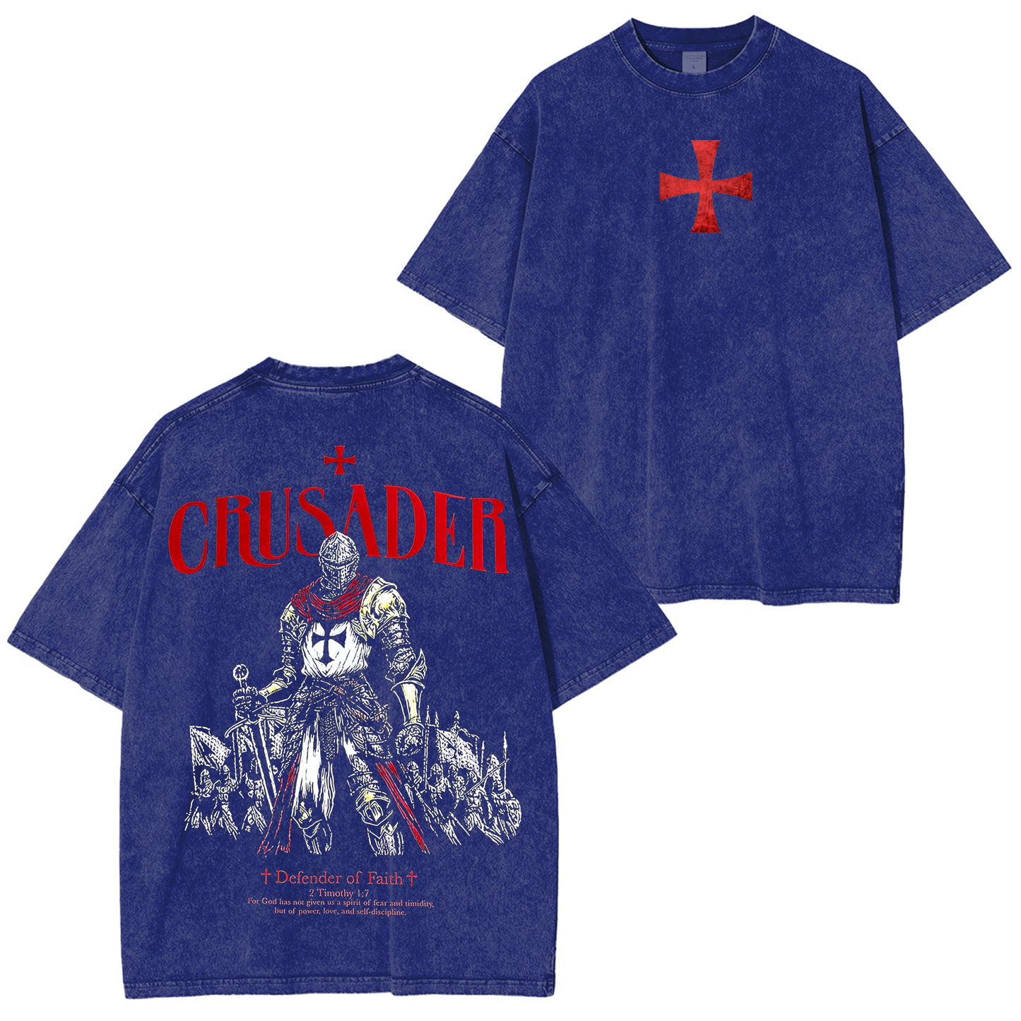 Vintage knight Christian Washed T-shirt/Crewneck/Hoodie