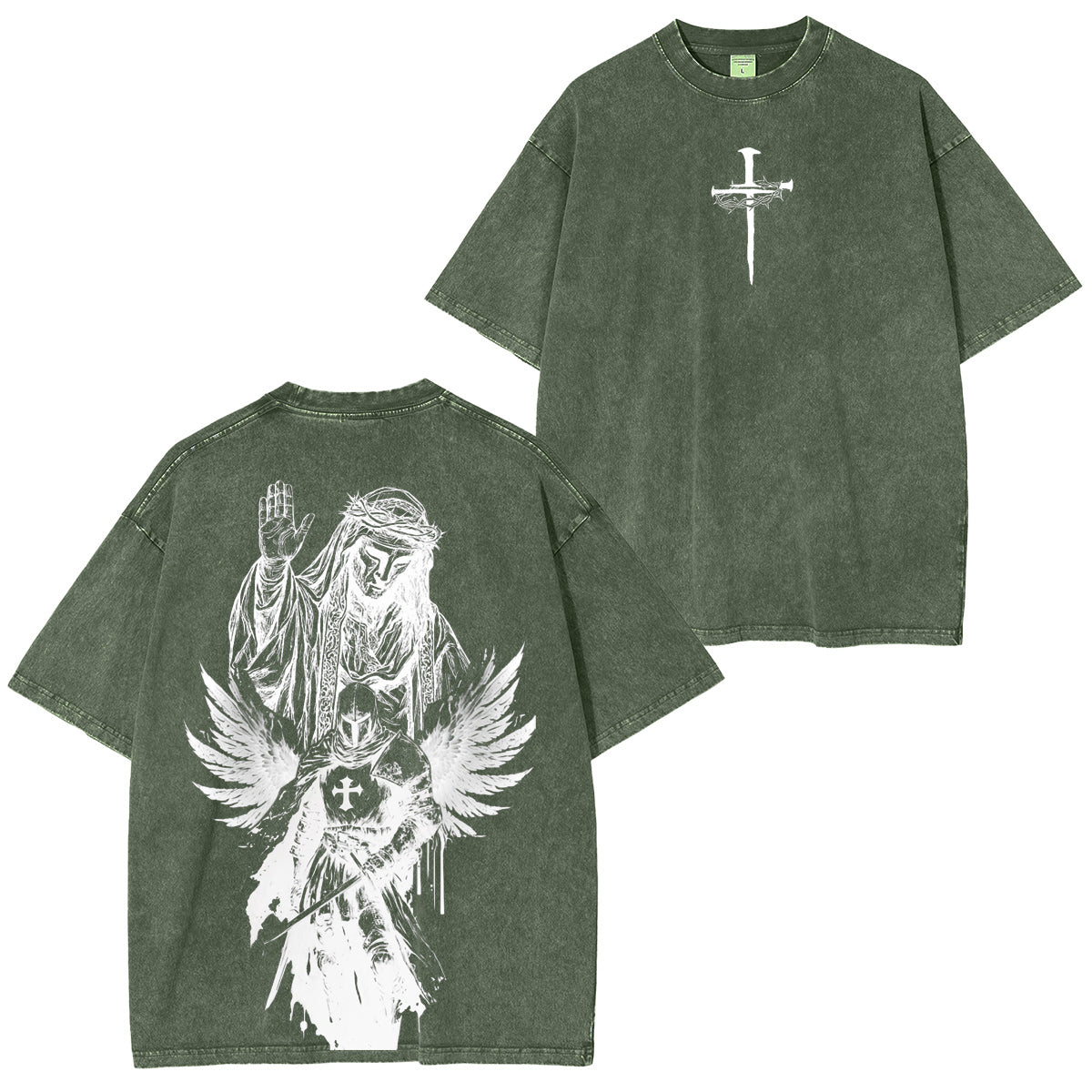 Angel Knight Washed Unisex T-Shirt