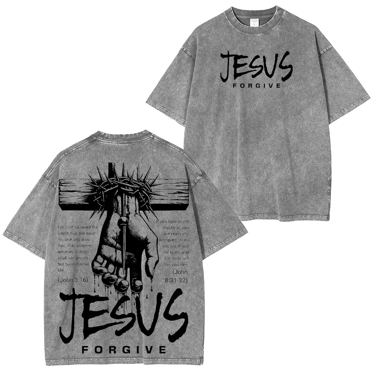 Jesus Forgive Vintage Washed Unisex T-Shirt