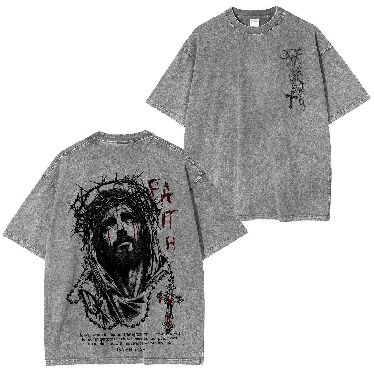By His Stripes Vintage Washed Faith Tee