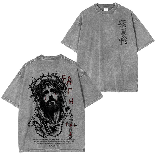 By His Stripes Vintage Washed Faith Tee