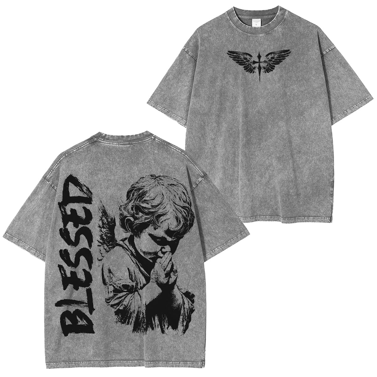 Blessed Angel Washed Unisex T-Shirt