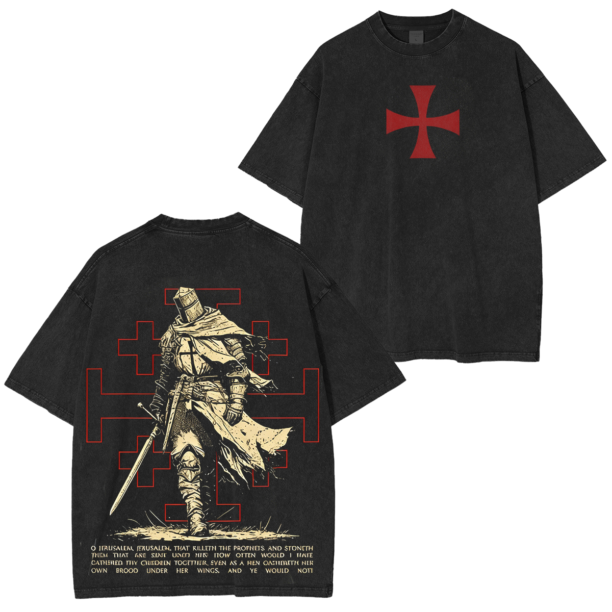 Crusader Knight Washed T-shirt/Crewneck/Hoodie
