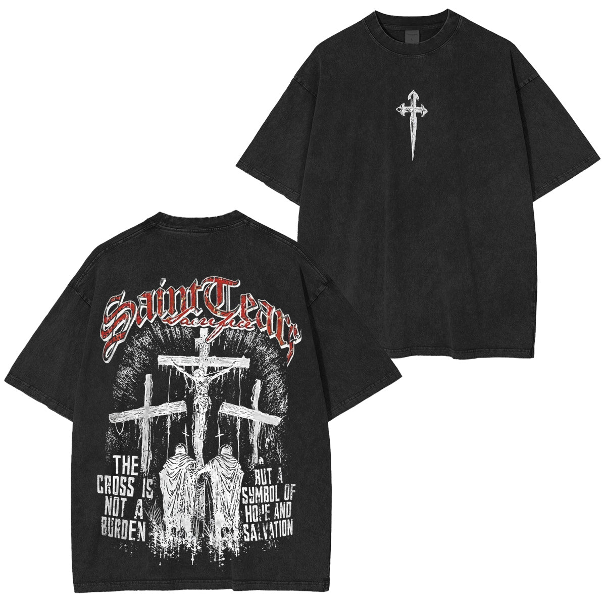 Cross of Salvation Vintage Washed Christian T-Shirt