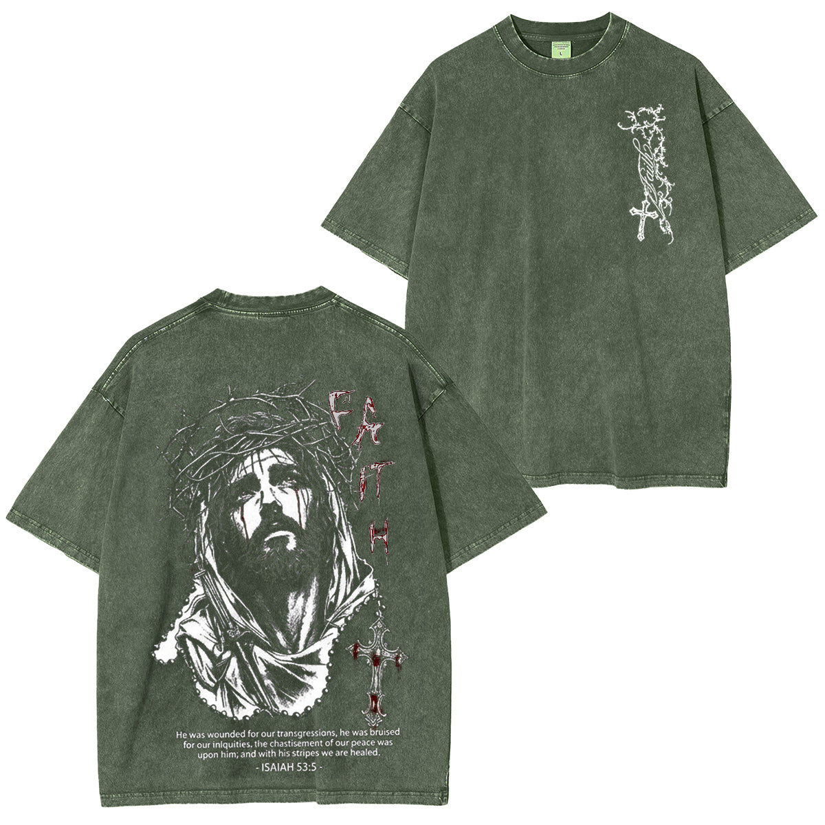 By His Stripes Vintage Washed Faith Tee