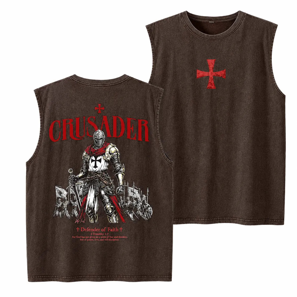 Vintage knight Christian Washed Tank top