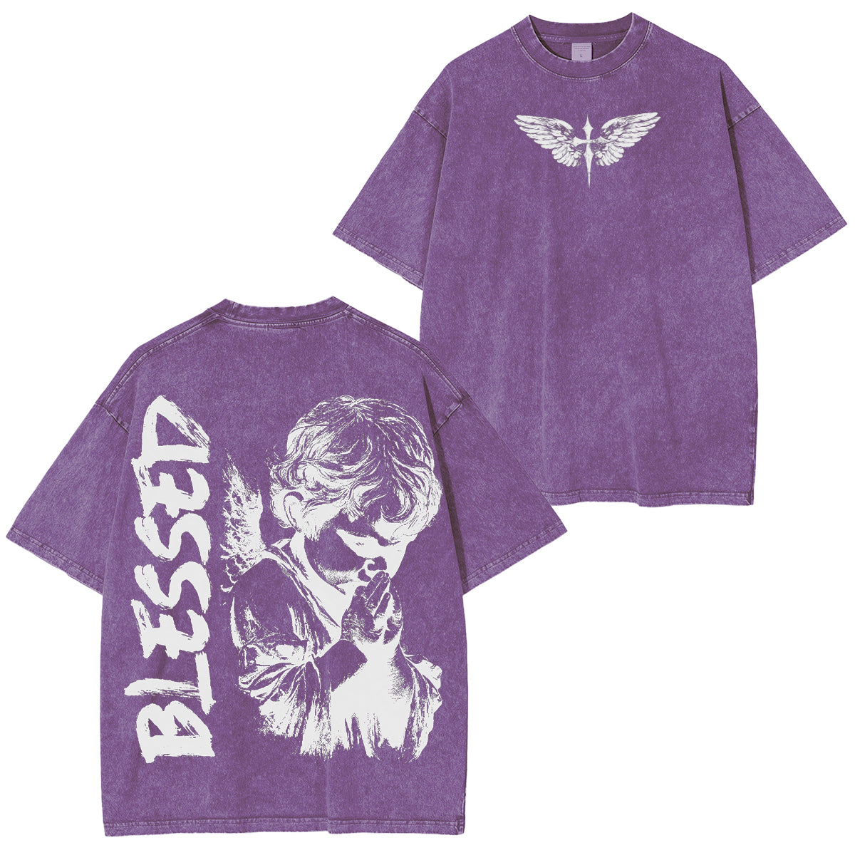 Blessed Angel Washed Unisex T-Shirt